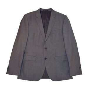 Hugo Boss Wool Grand Central Blazer Neutral‎ Brown 42R - Two Button Modern Fit